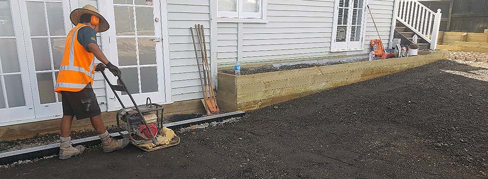 New Driveway Under Construction in Kohimarama New Driveway Under Construction in Kohimarama, Auckland